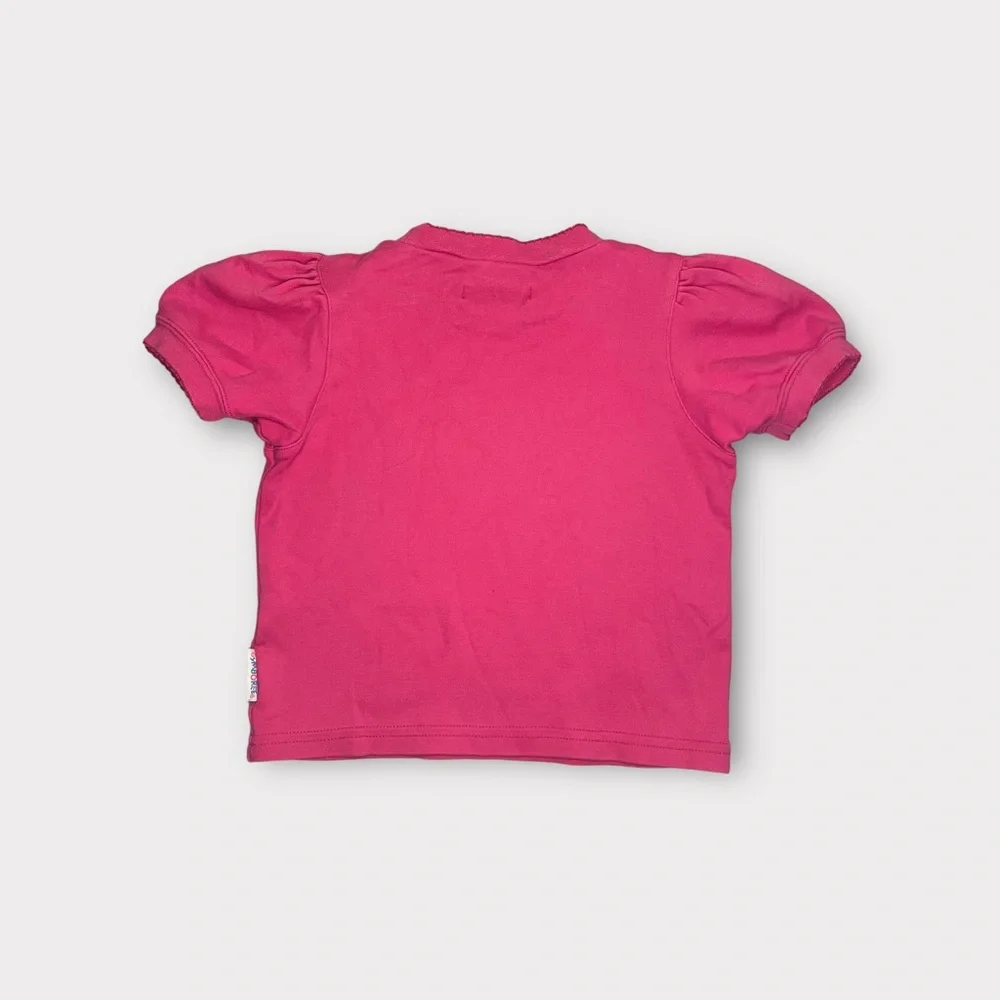 Gymboree Vintage Circa 1990 Fuchsia Puff Sleeve Top
